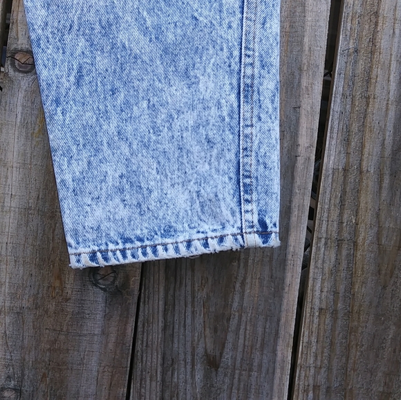 Vintage 80's pleated acid wash jeans - Picture 5 of 6